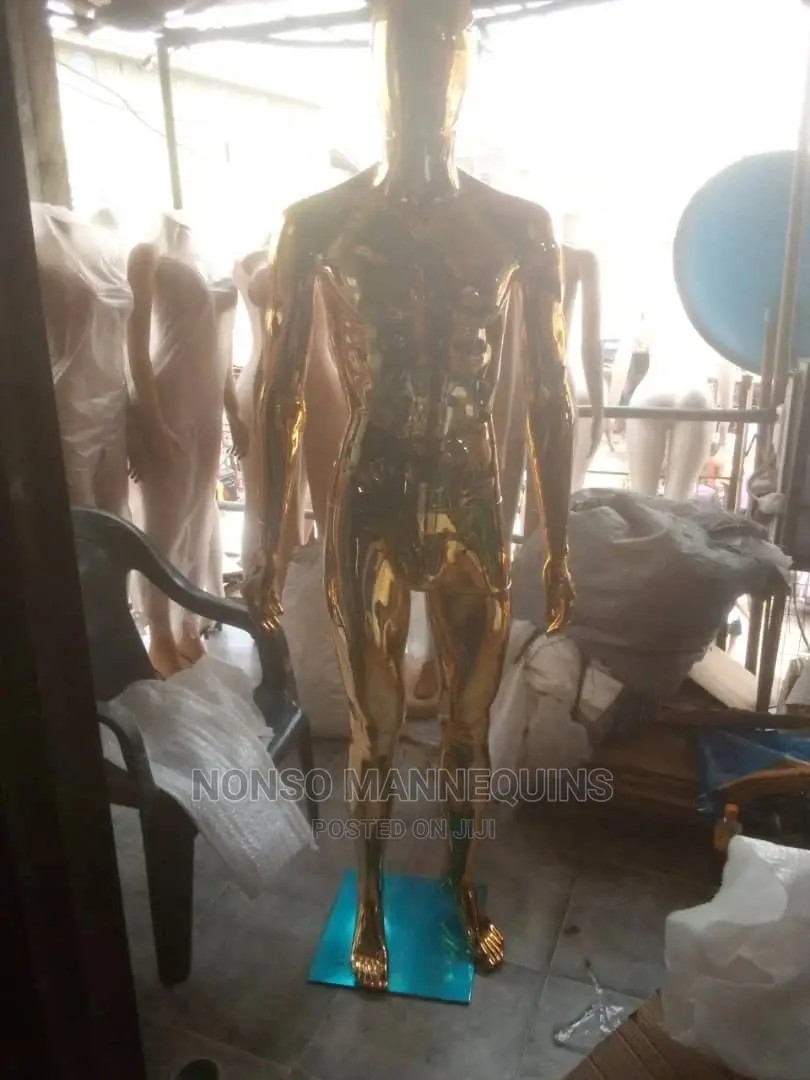 Gold Chrome Full Male Detachable Display Mannequin