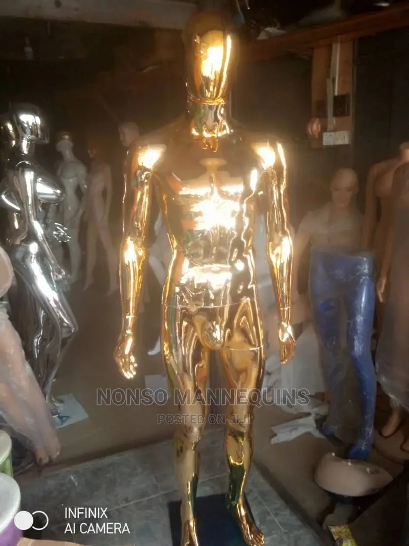 Gold Chrome Full Male Detachable Display Mannequin