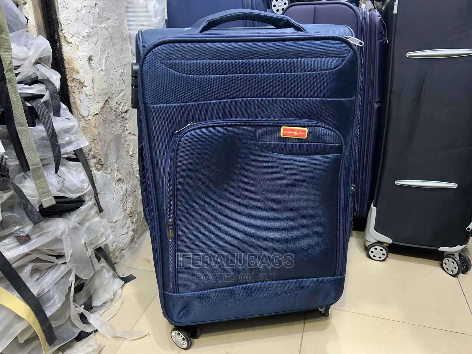 Medium Size Leather Polo Traveling Luggage