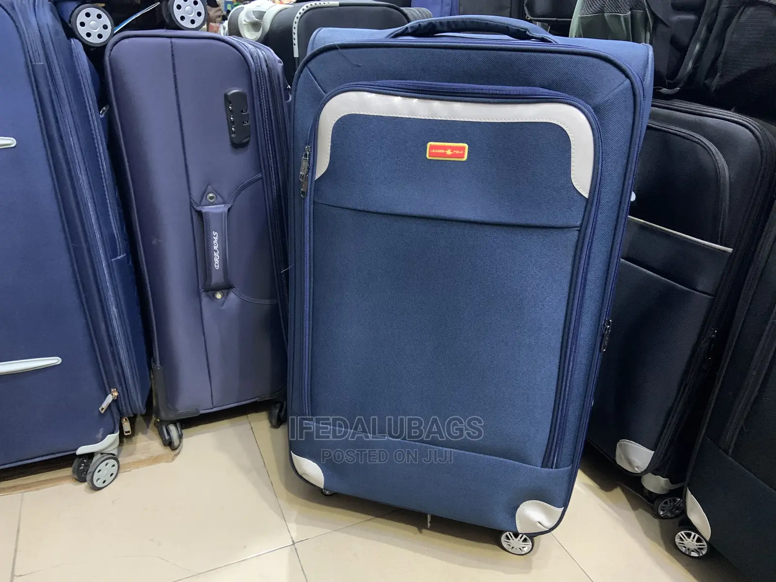 Big Leather Polo Size Light Weight Traveling Luggage