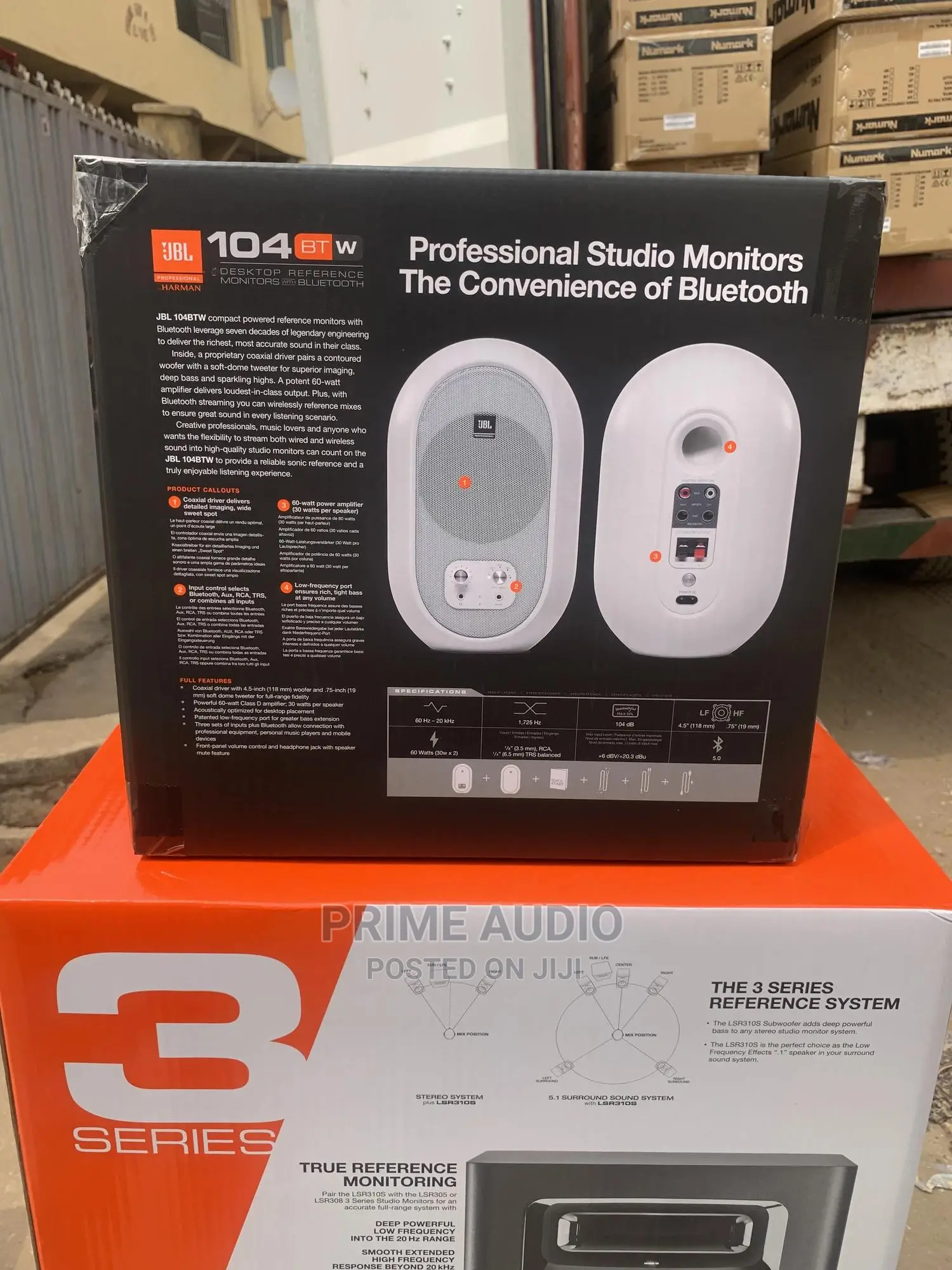 JBL 104 BTW Desktop Reference Harman Monitors With Bluetooth