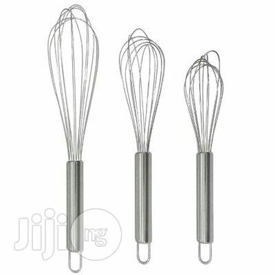 Stainless Still Egg Whisk by 3pcs.
