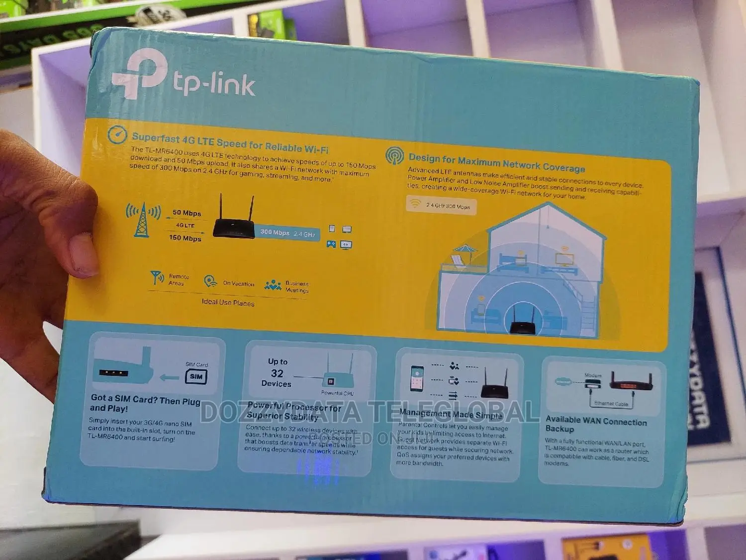 Tp-Link Wireless 4g Lte Router Tl-Mr6400 Wit Sim Card Slot