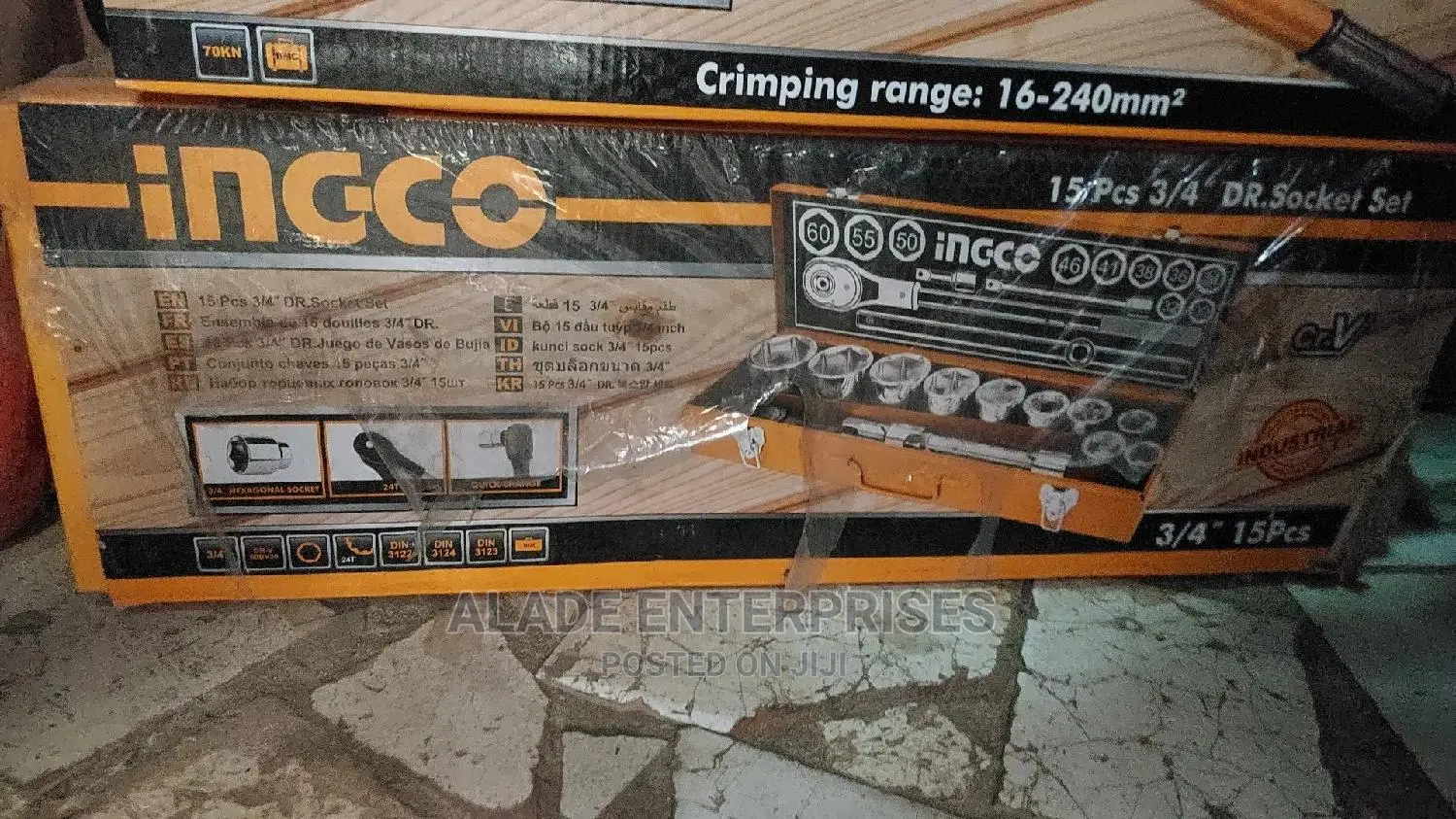 INGCO Socket Set DR 15pcs 3/4" HKTSO34151