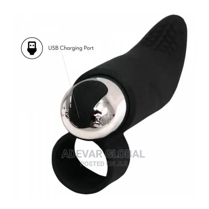 Finger Mini Vibrating Wand Bullet Sex Toy - Black