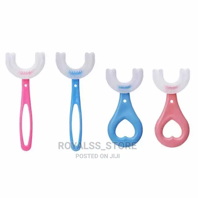 2pcs Silicone Children U Shaped Learning Toothbrush