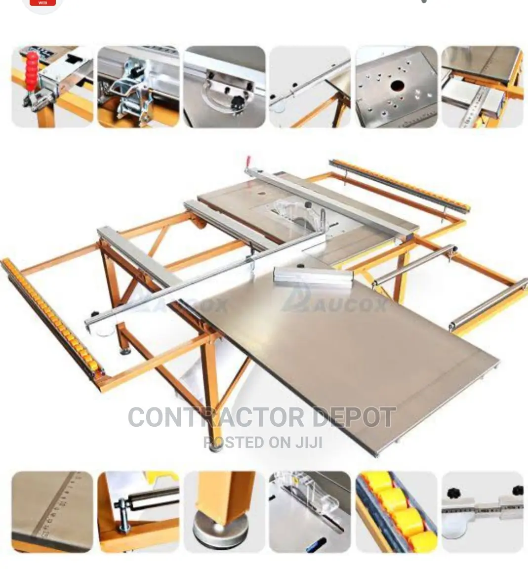 Portable Sliding Panel Saw With Router Hole and Bander