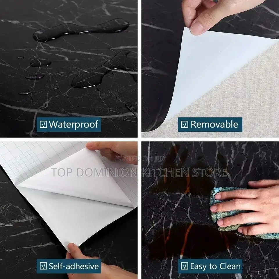 Black Marble Wallpaper Stickers