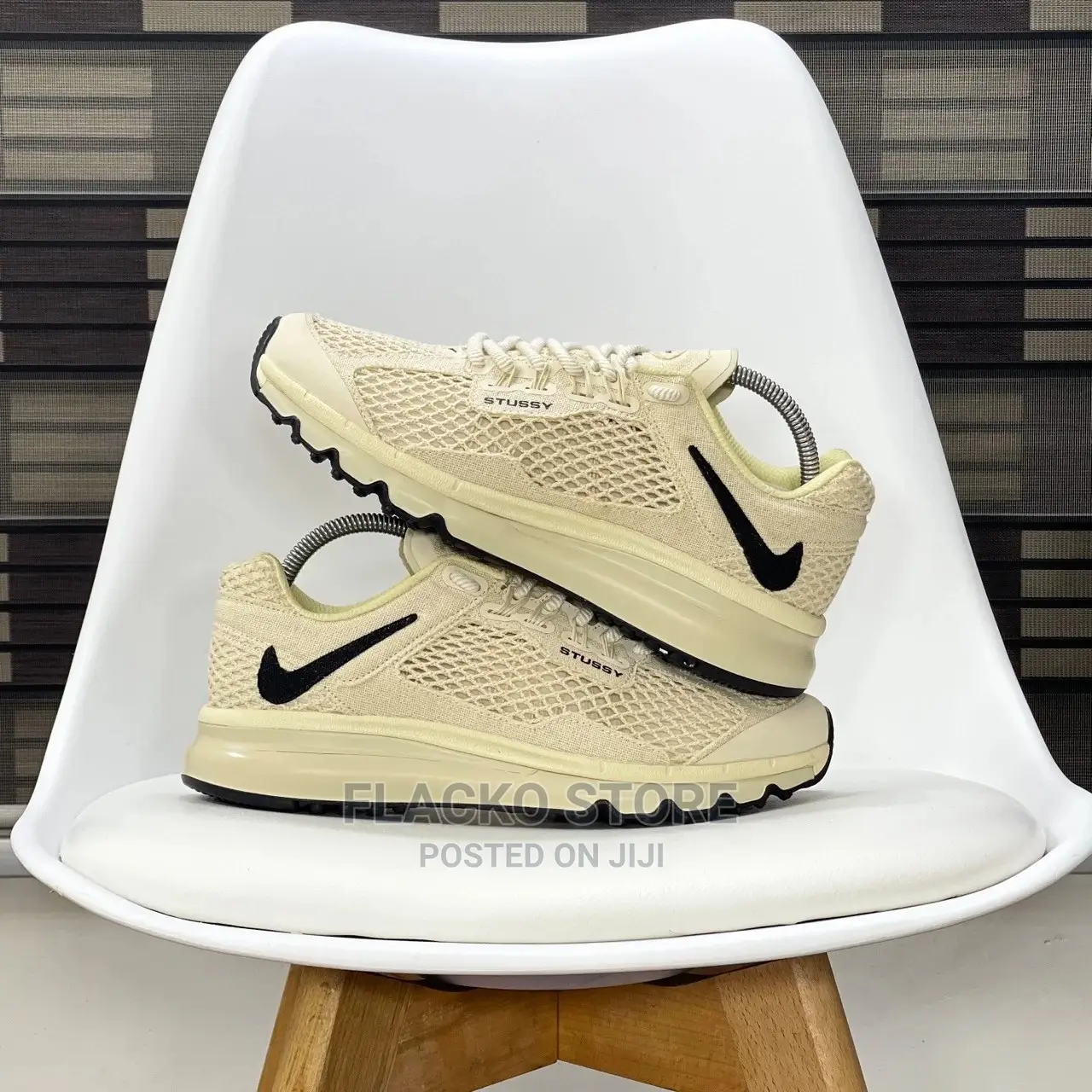Original Nike Airmax 2013 X Stussy Fossil Sneakers Available