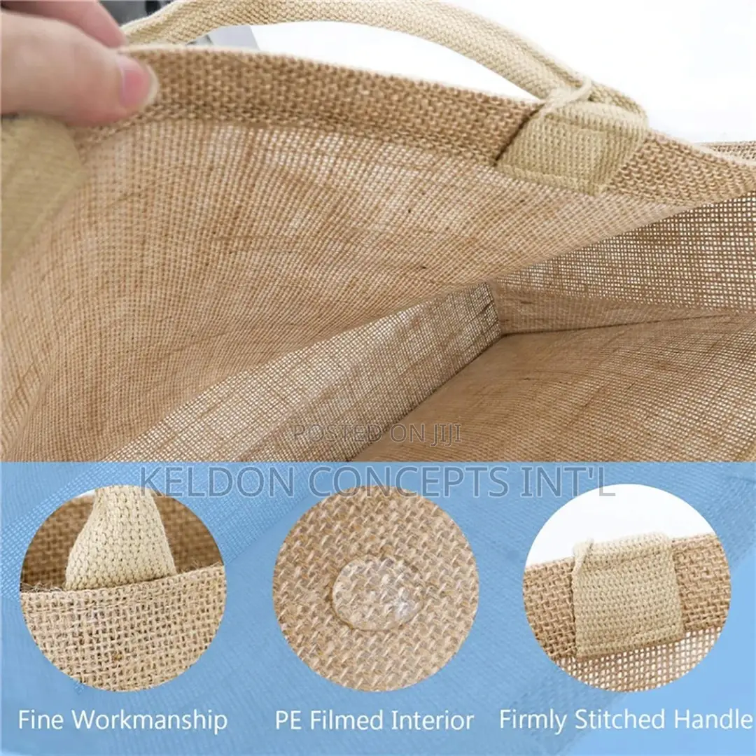 Jute Shopping Big Bags Moq; 100pcs Above