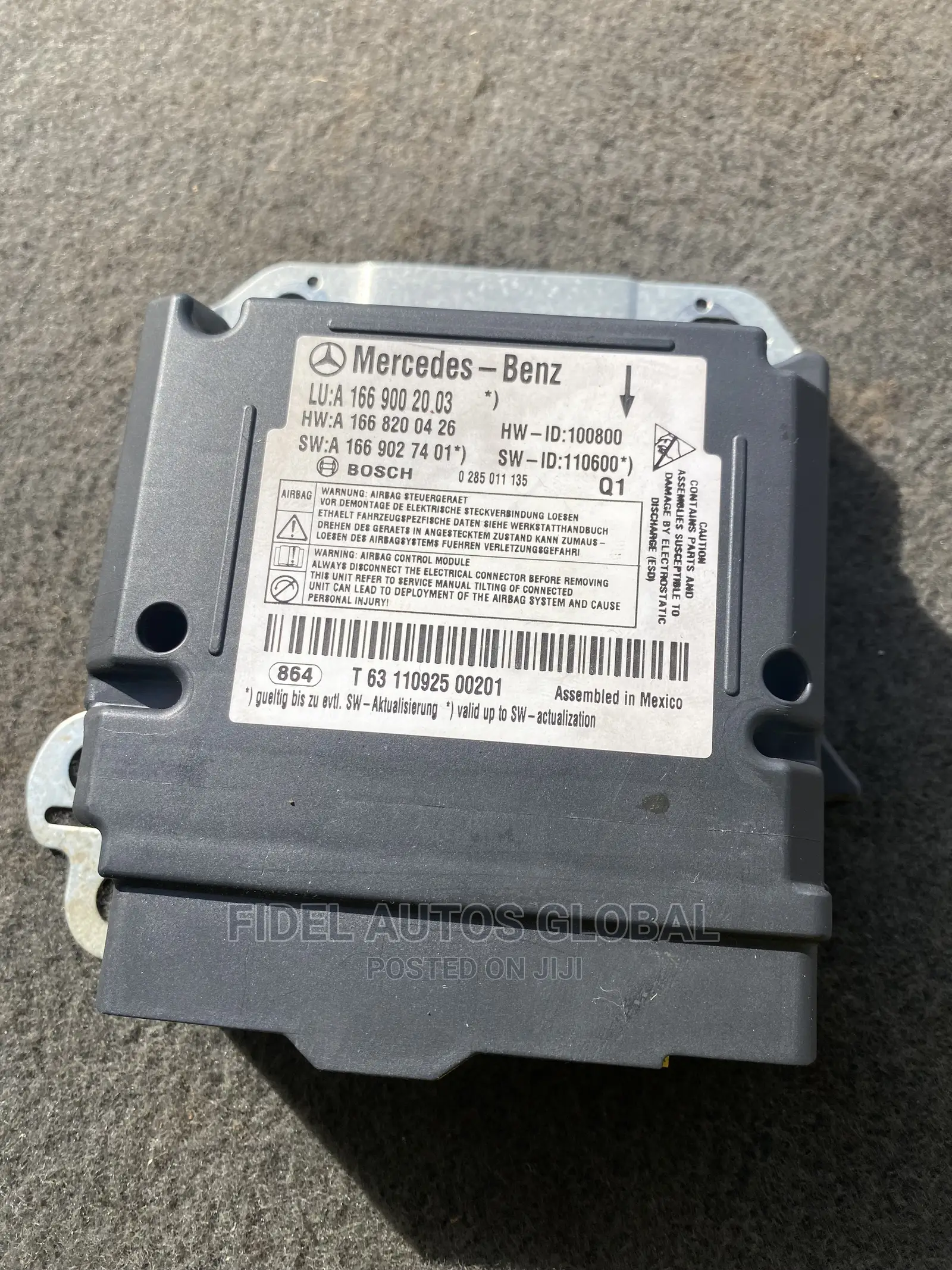 Mercedes-Benz ML350 Live Airbag Module