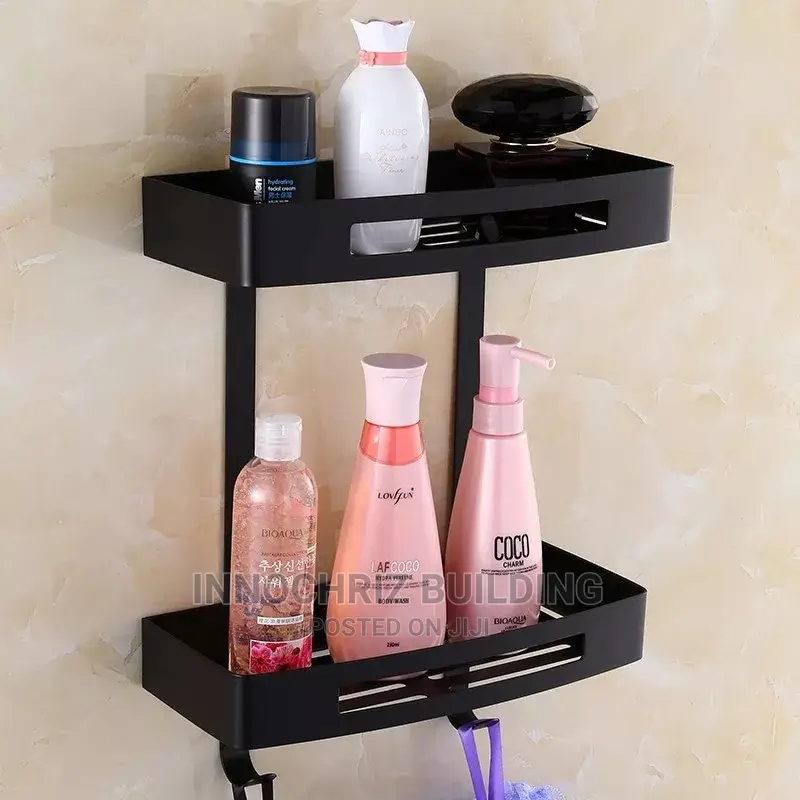 Black Double Soap Racks / Shelf