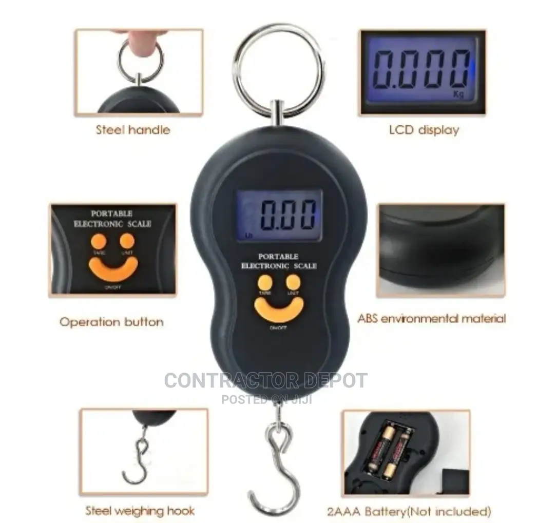 Plastic Smiley Portable Electronic Scale, Capacity: 50kg