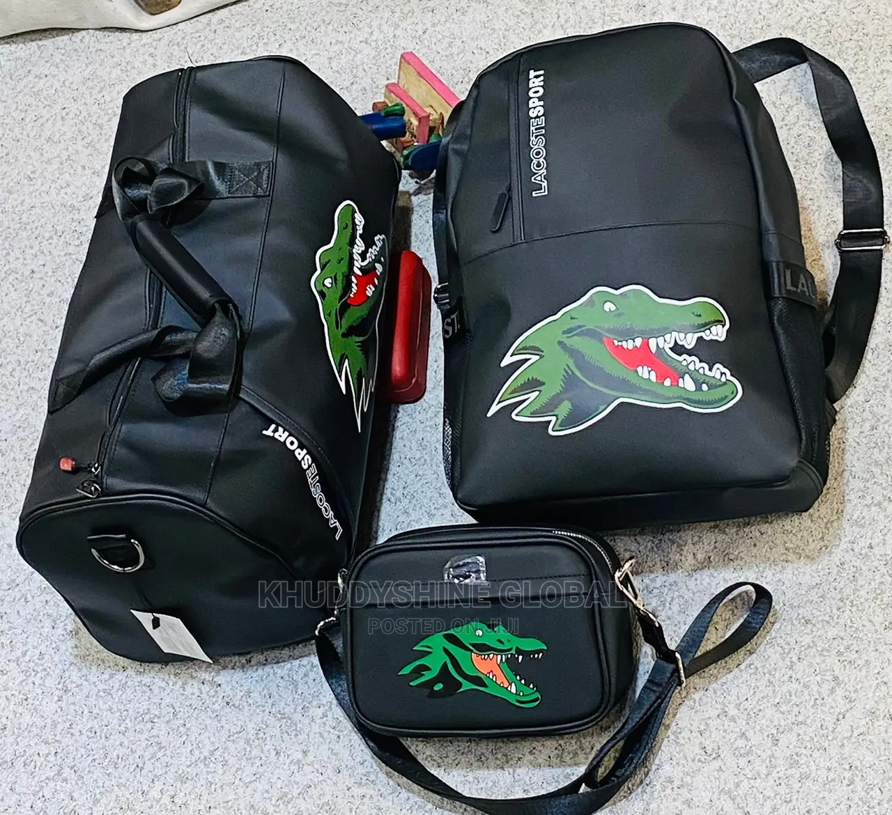 Lacoste 3 Set Backpack Duffle Bag Shiulder Bag