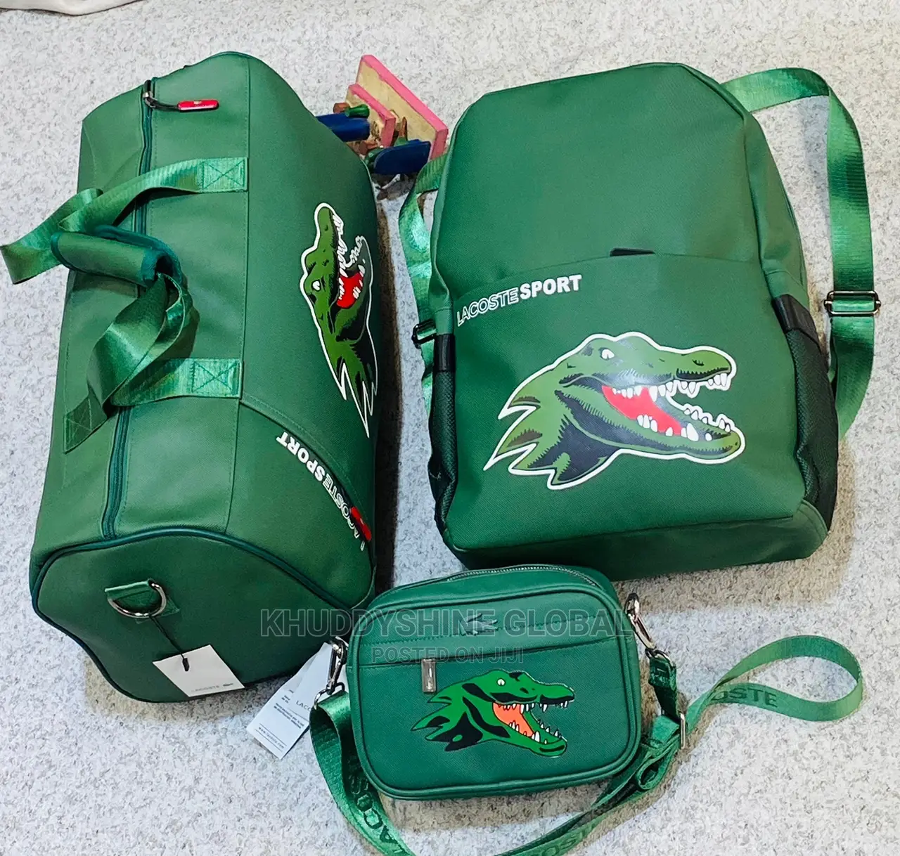 Lacoste 3 Set Backpack Duffle Bag Shiulder Bag