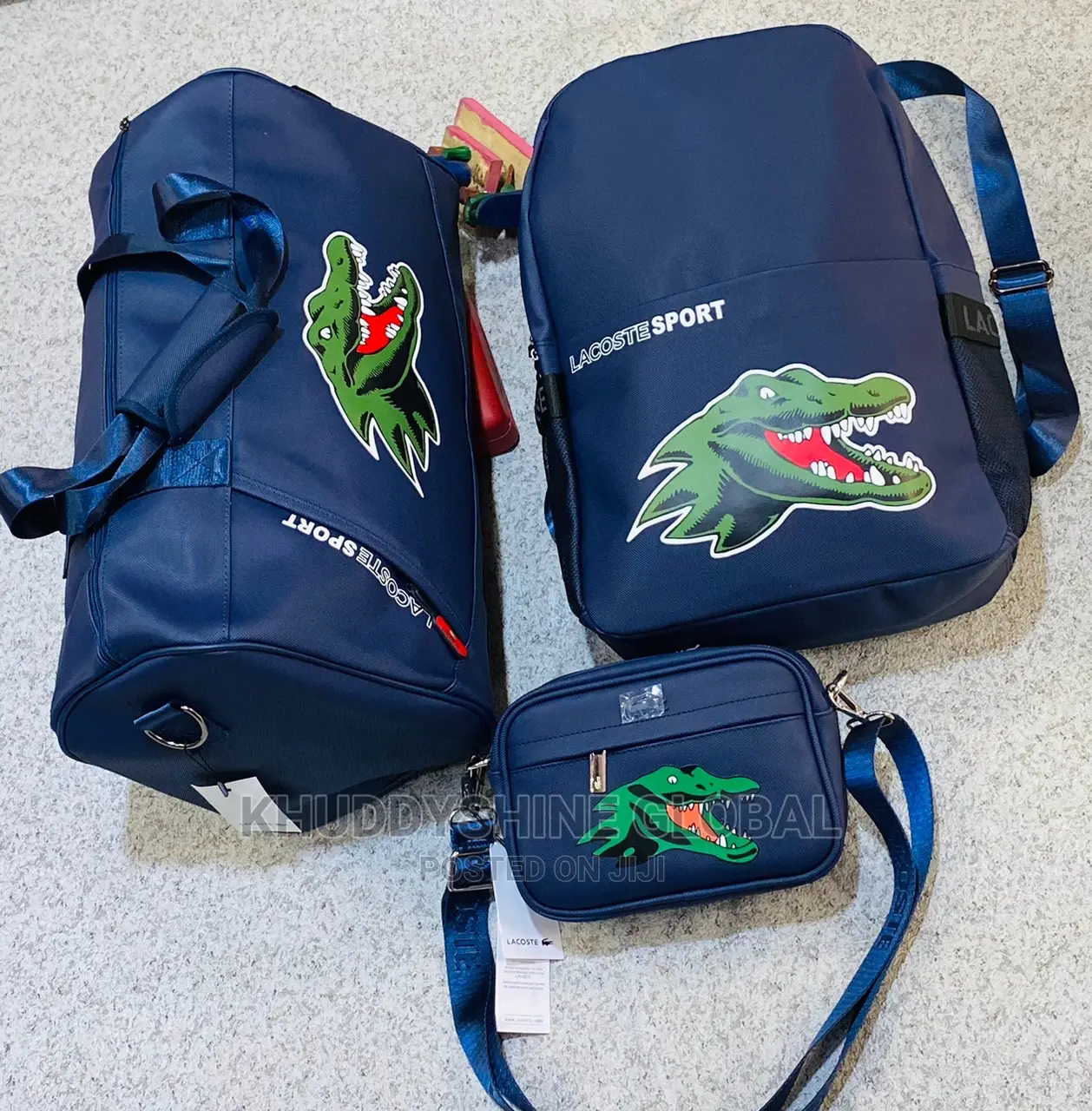Lacoste 3 Set Backpack Duffle Bag Shiulder Bag