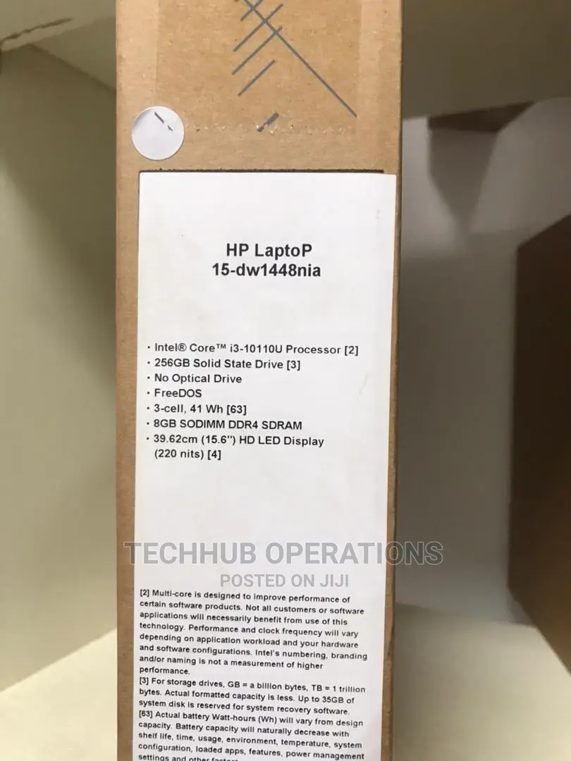 New Laptop HP 15 8GB Intel Core i3 SSD 256GB