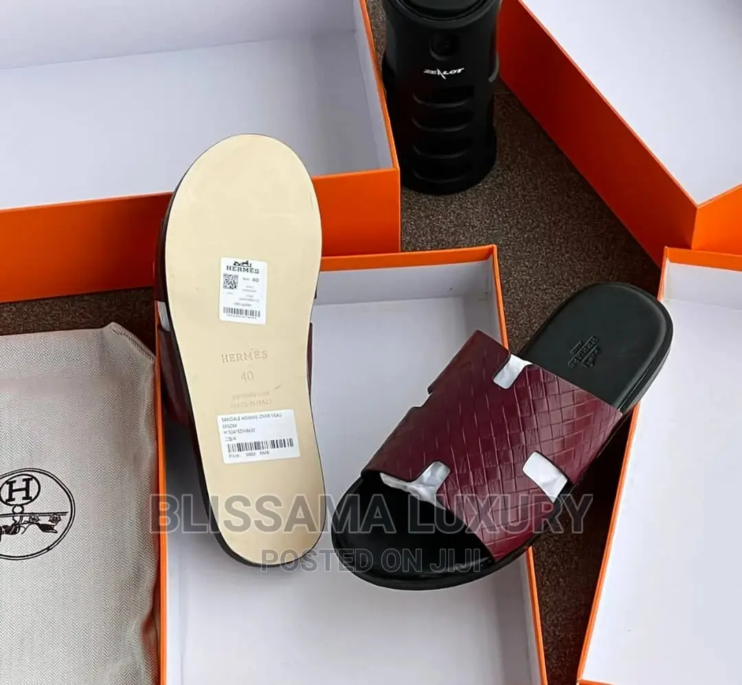 Quality Hermes Men Pam Slippers