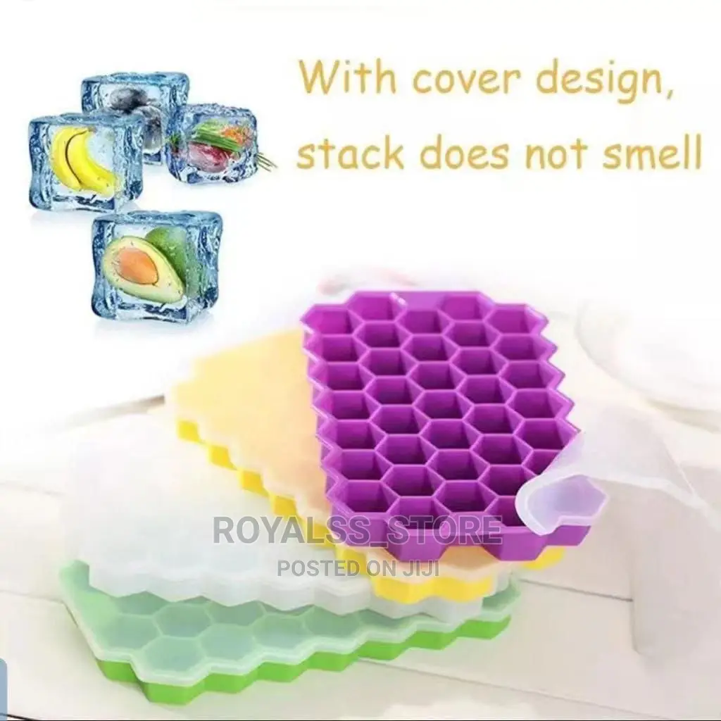 Silicone Ice Cube Tray With Lid -37 Mold