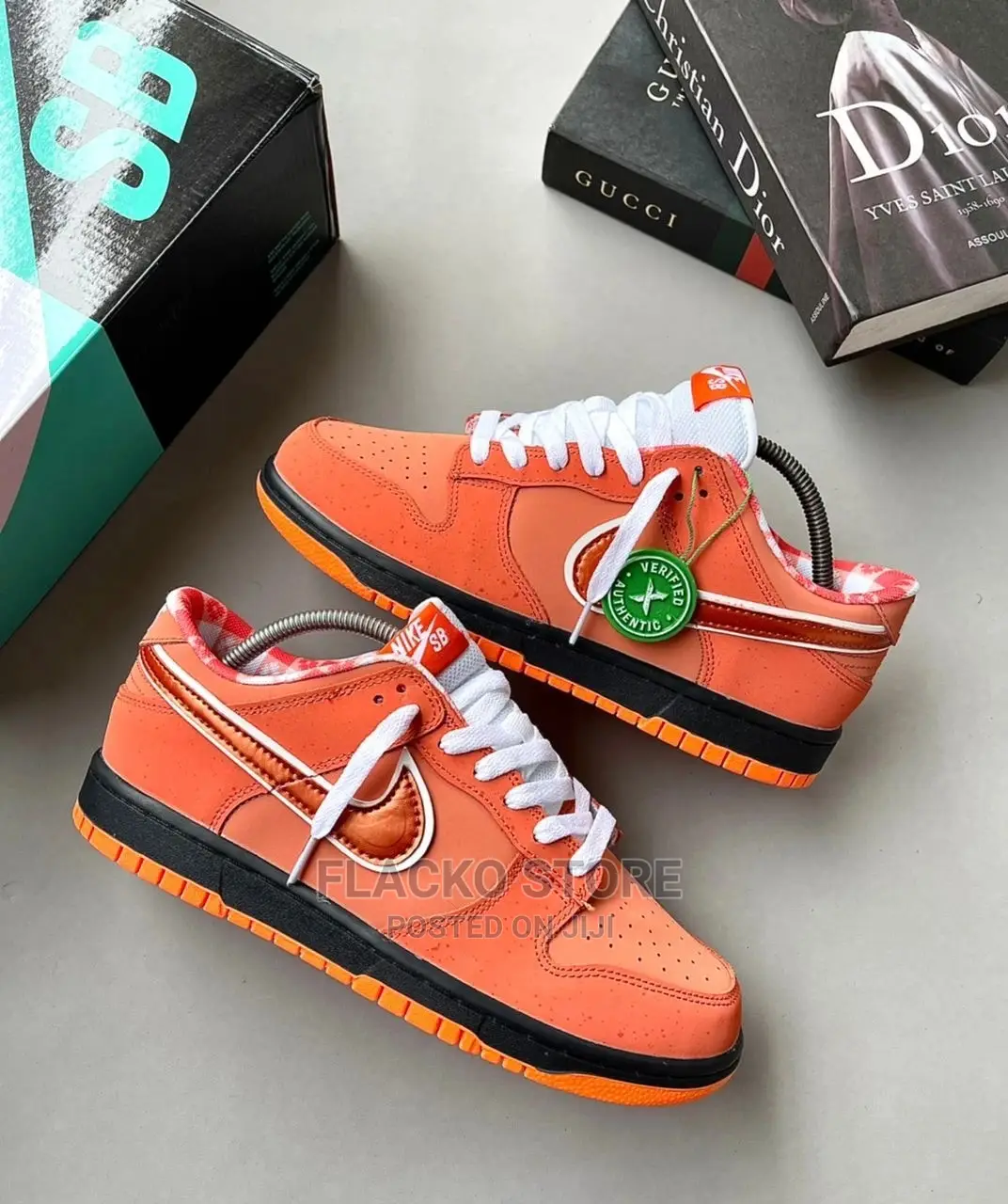 Original Nike Sb Dunk Low X Concept Orange Sneakers