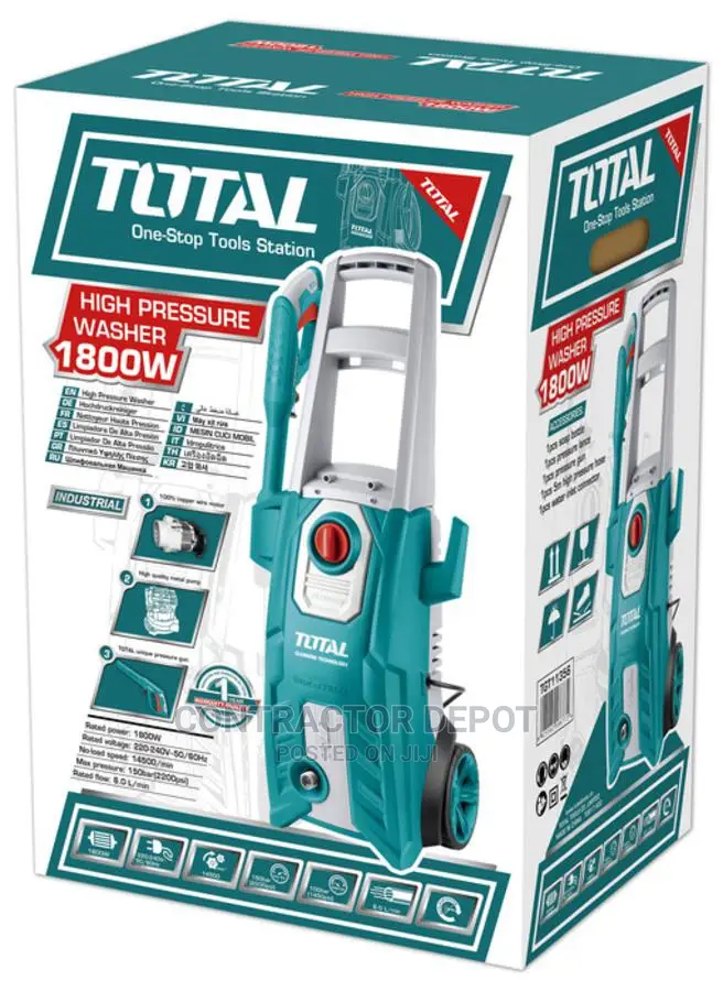 Total High Pressure Washer 1800W 150 Bar 2200psi