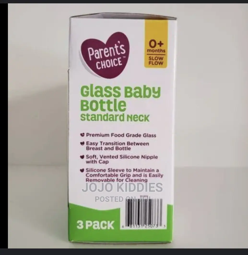Parent Choice Glass Baby Bottle With Silicone Sleeves