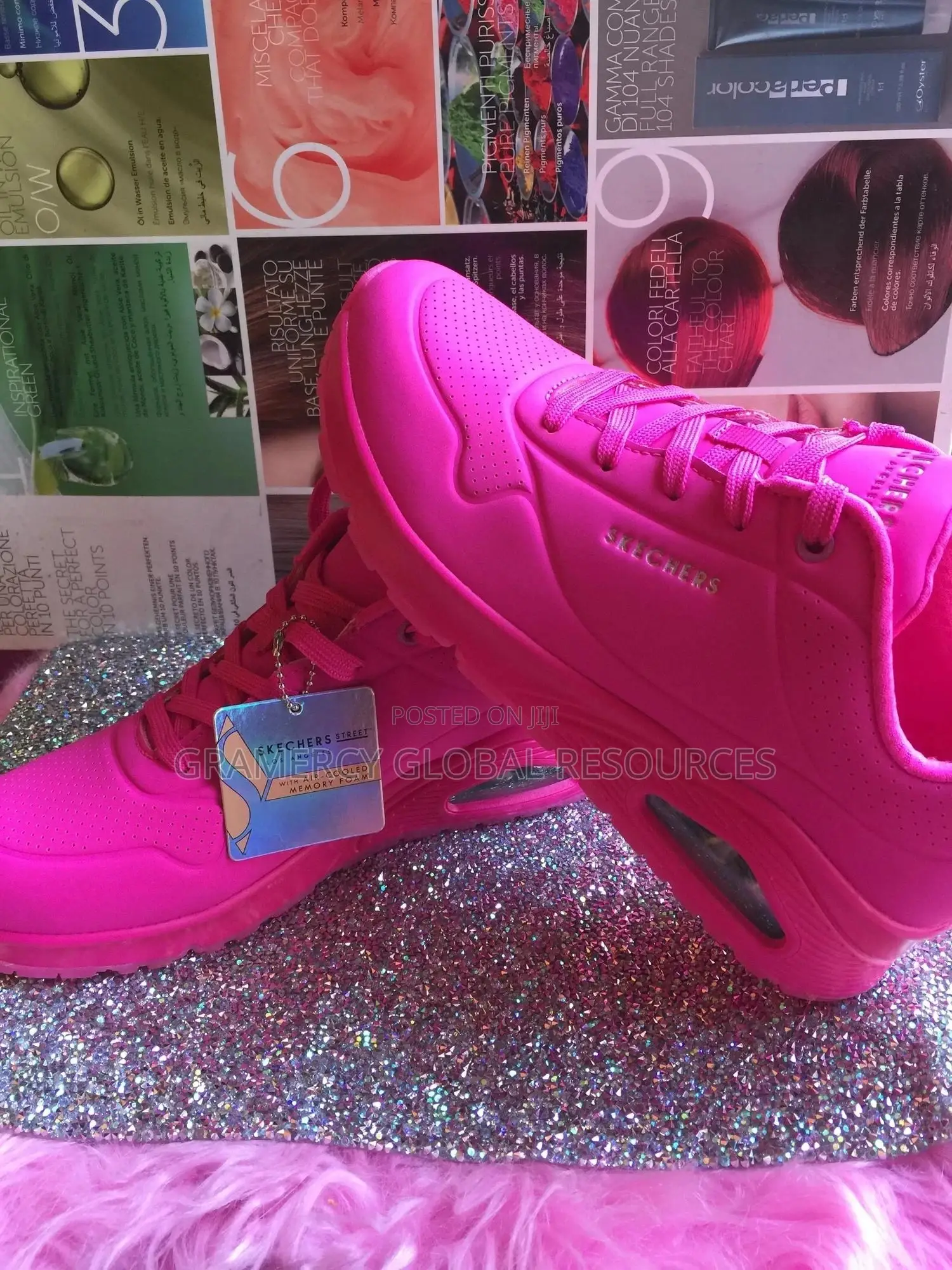 Original Sketchers Women Sneakers Trainers Hot Pink Size 38