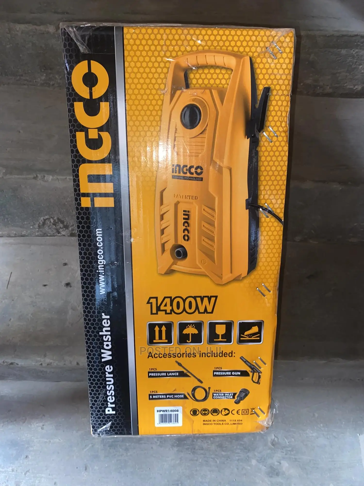 Ingco Electric Pressure Washer 1400w