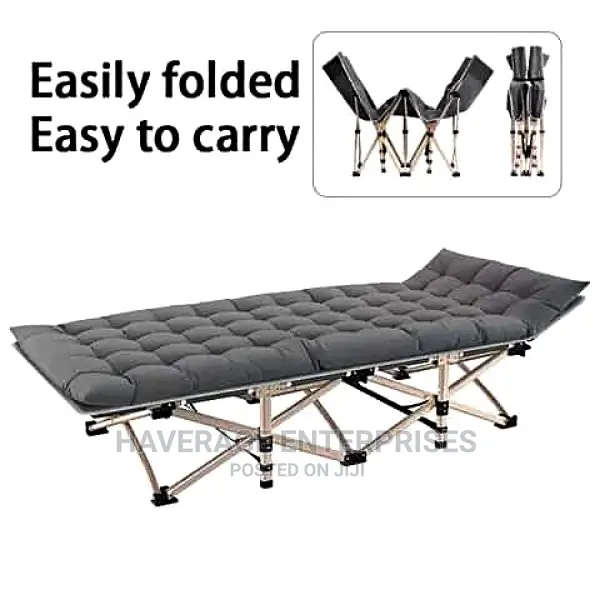 Foldable Camping Cot W/Mat for Adults, Outdoor Bed