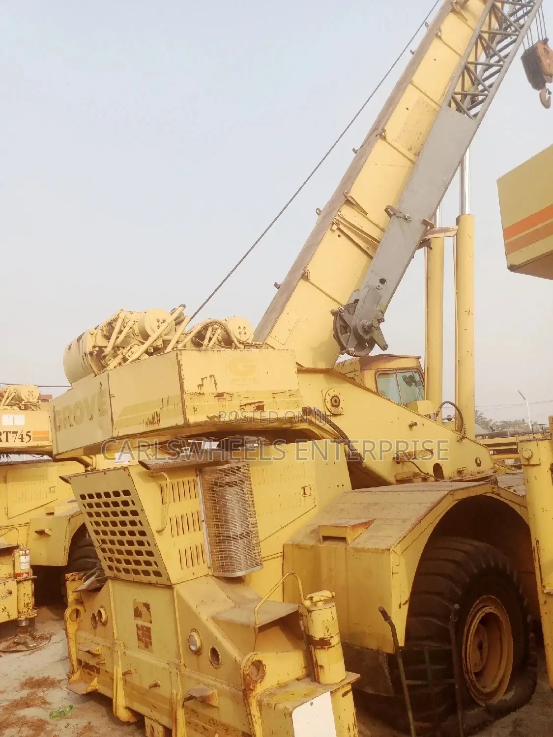 Foreign Used Caterpillar Groove Crane RT745, 45tons.