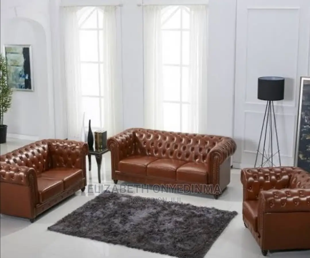 Six Seaters of Leather Chairs