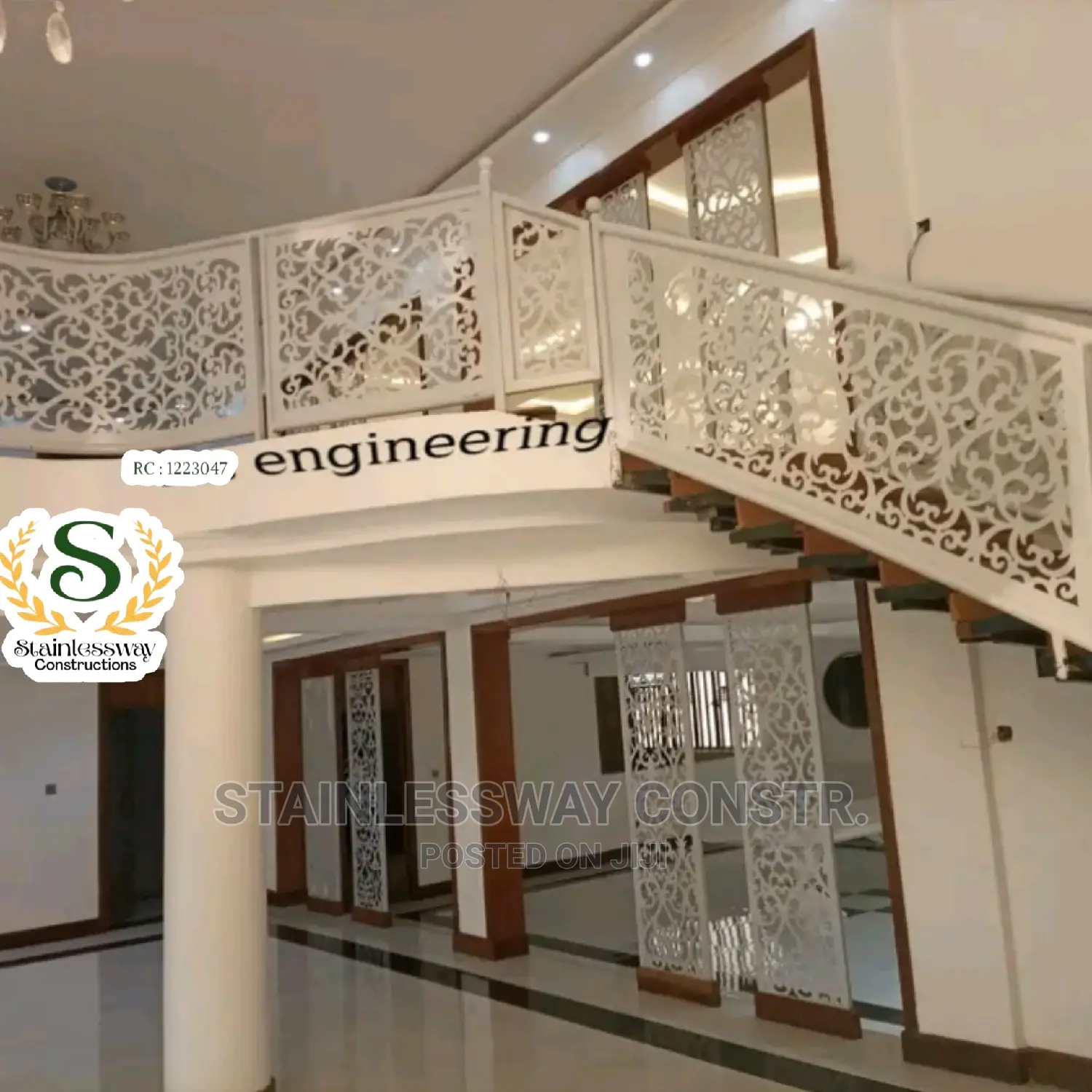 Lasercut Staircase Top Railing
