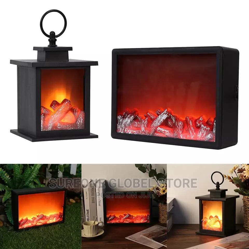 LED Flame Night Light Fireplace Lantern LED Lamp