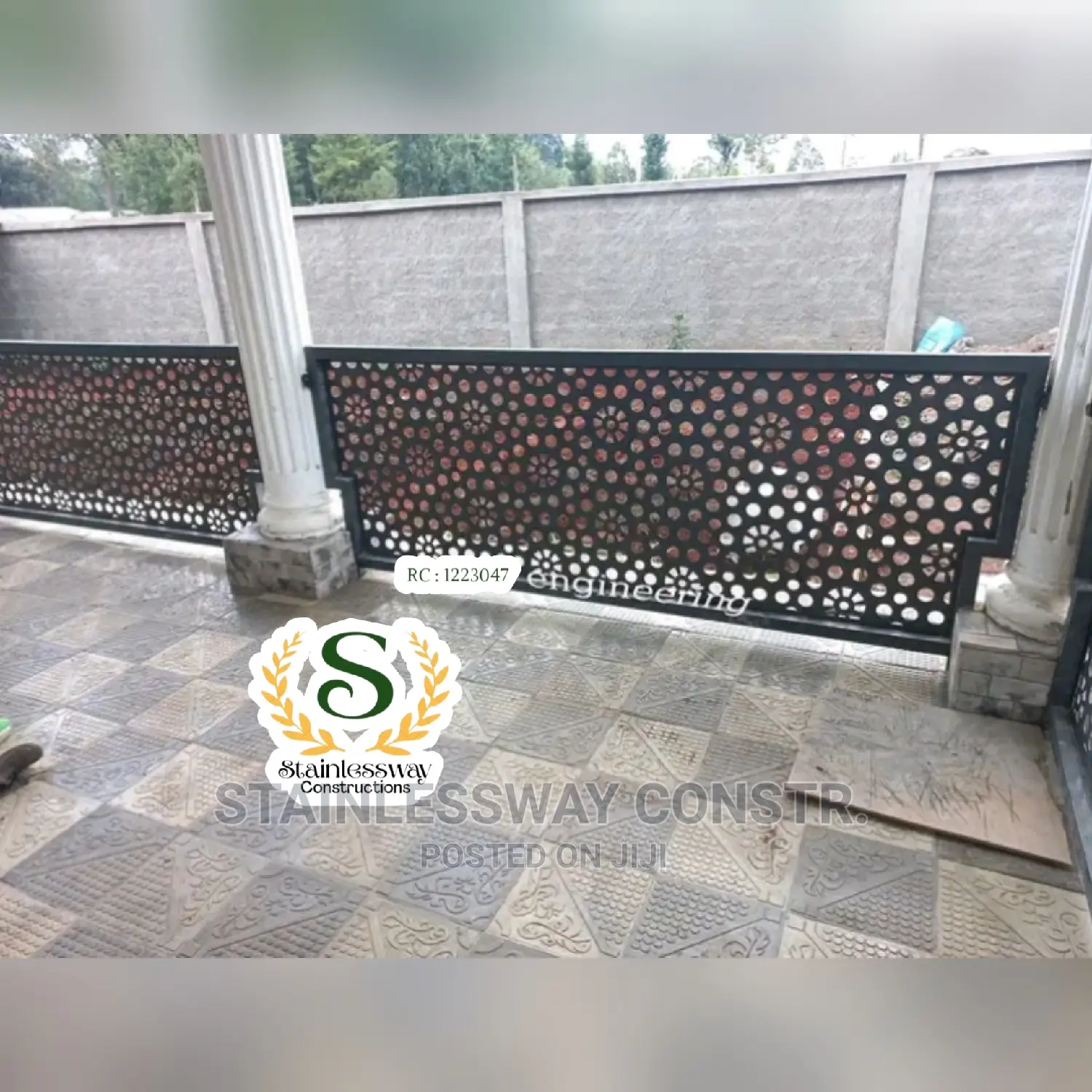 Lasercut Railing Entrance Cover