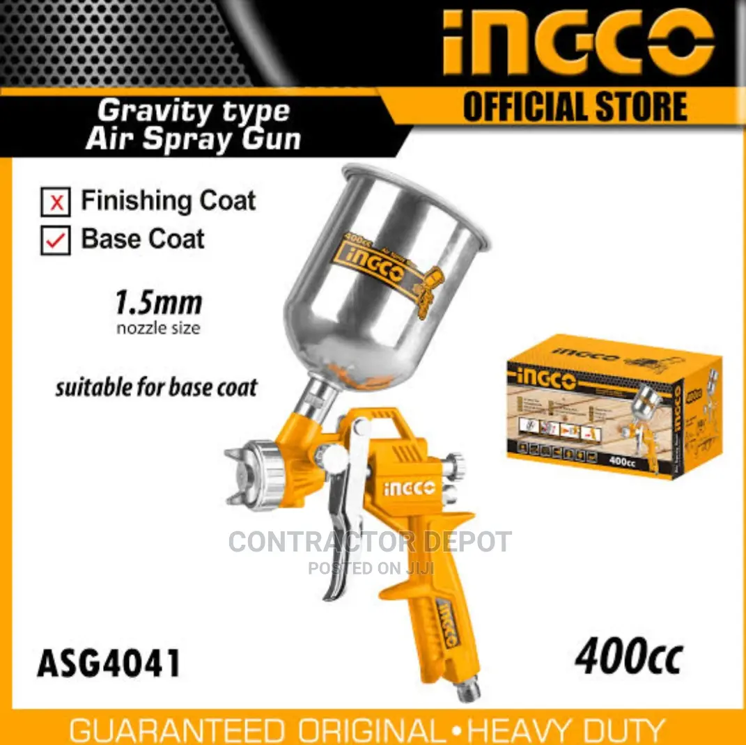 INGCO Pneumatic Air Paint Spray Gun 400cc For Base Coat