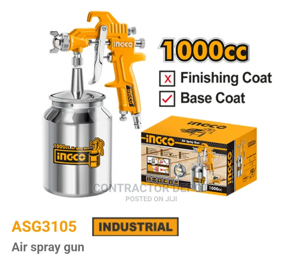 Ingco ASG2101 1000cc HVLP Air Spray Gun For Finishing WORK