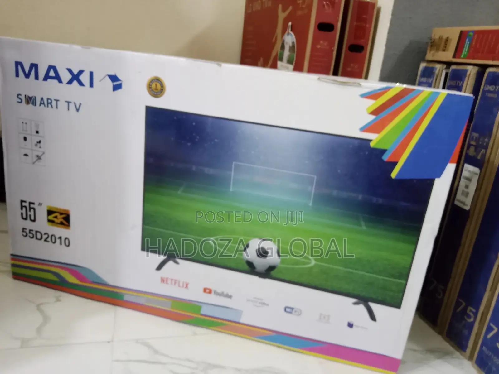 Maxi 55inches Smart Wireless ,Wifi, Youtube TV