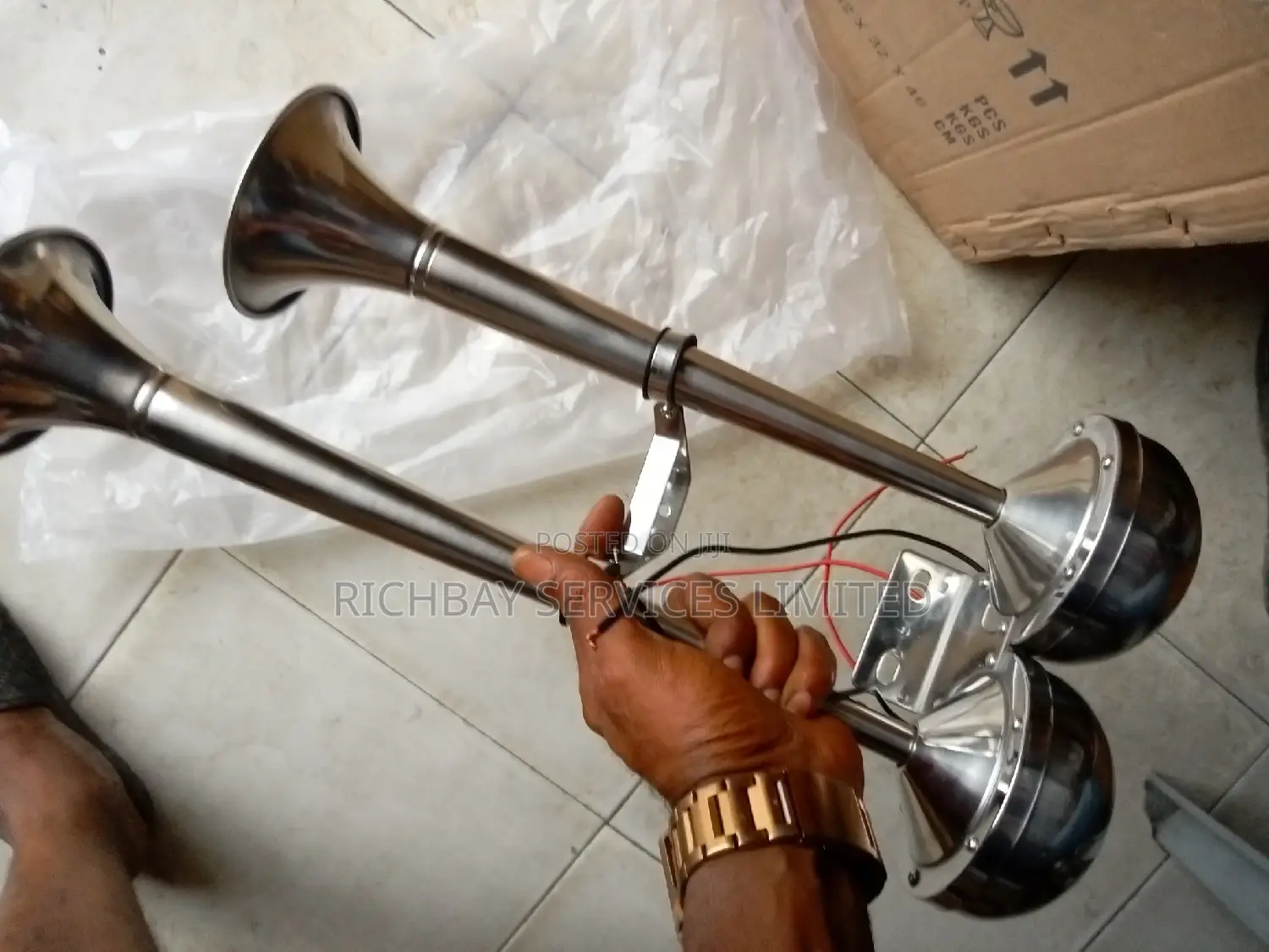 24V Horn Marine Boat/ Truck Dual Stainless Steel Horn
