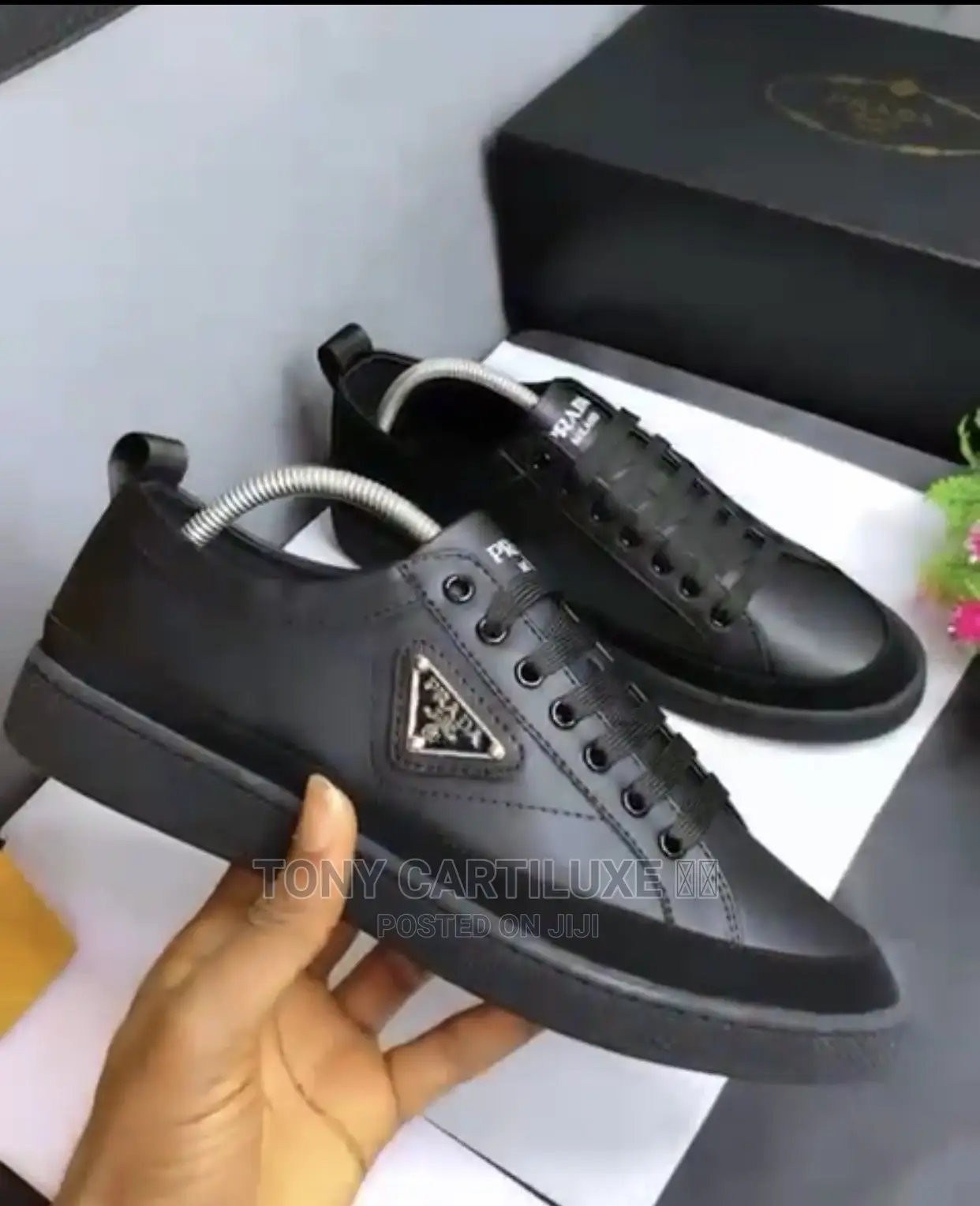 New Men’S Logo PRADA Black Sneakers Now Available*