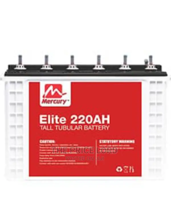 Mecury 220ahms Tubular Inverter Battery