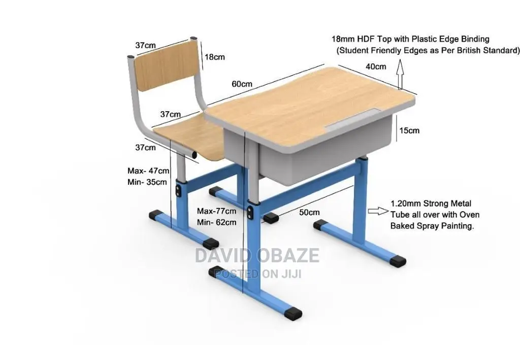 Adjustable Desk and Chairs