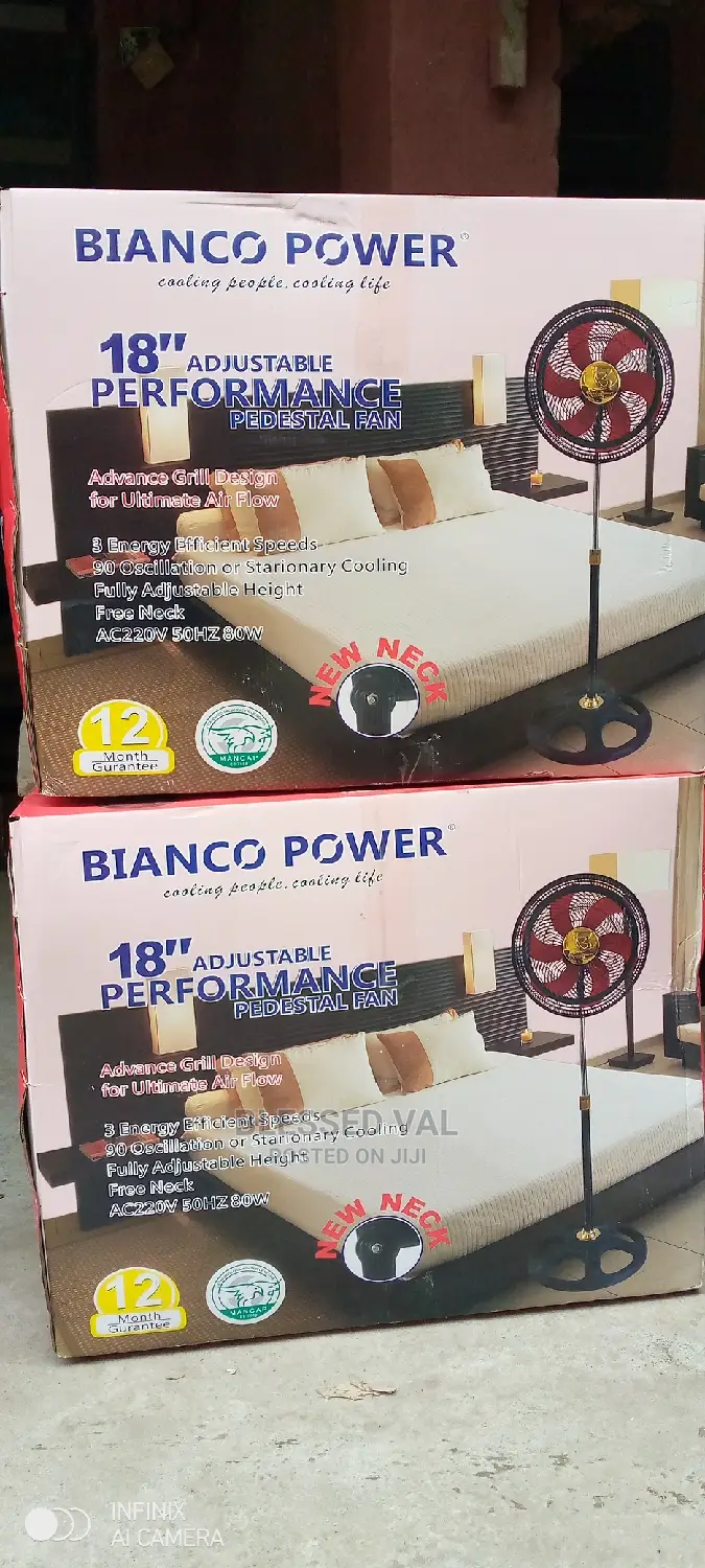 18 Inches Bianco Power Adjustable Performance Pedestal Fan