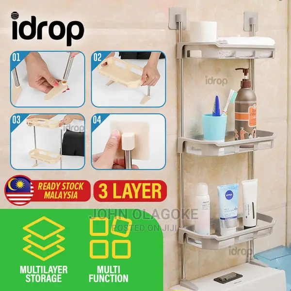 3 Layer Multilayer Bathroom/Kitchen Storage Shelf Rack