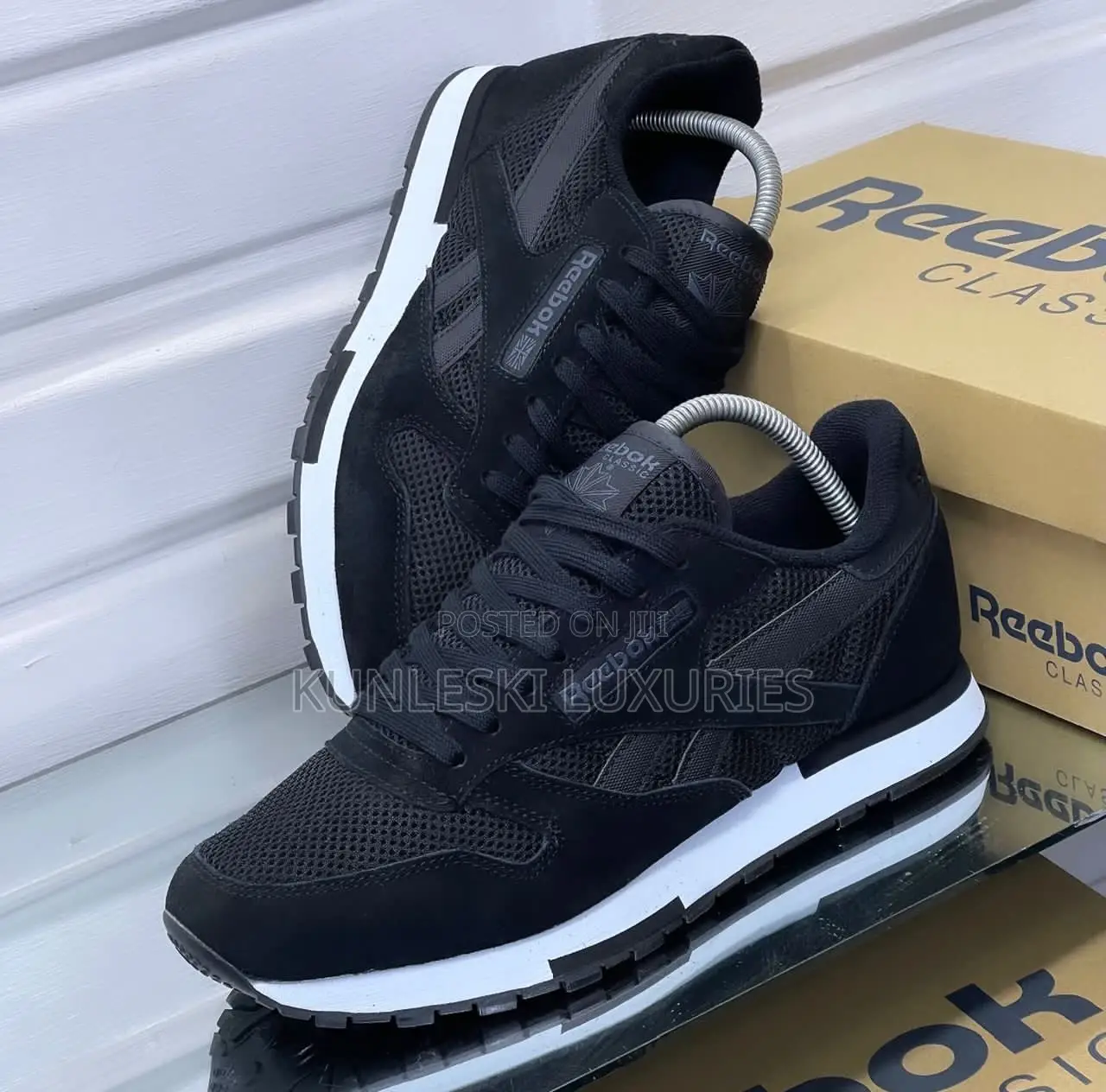 Original Reebok Classic Suede Utility Black/Gray Sneakers