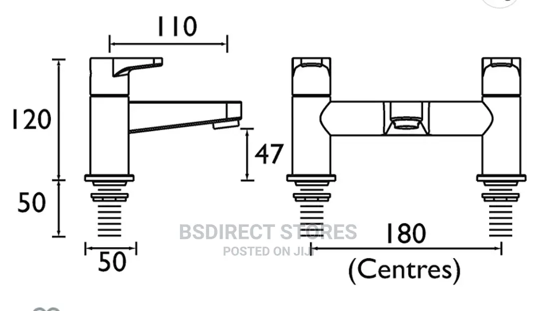 Bristan QST BF C Quest Contemporary Bath Filler - Chrome