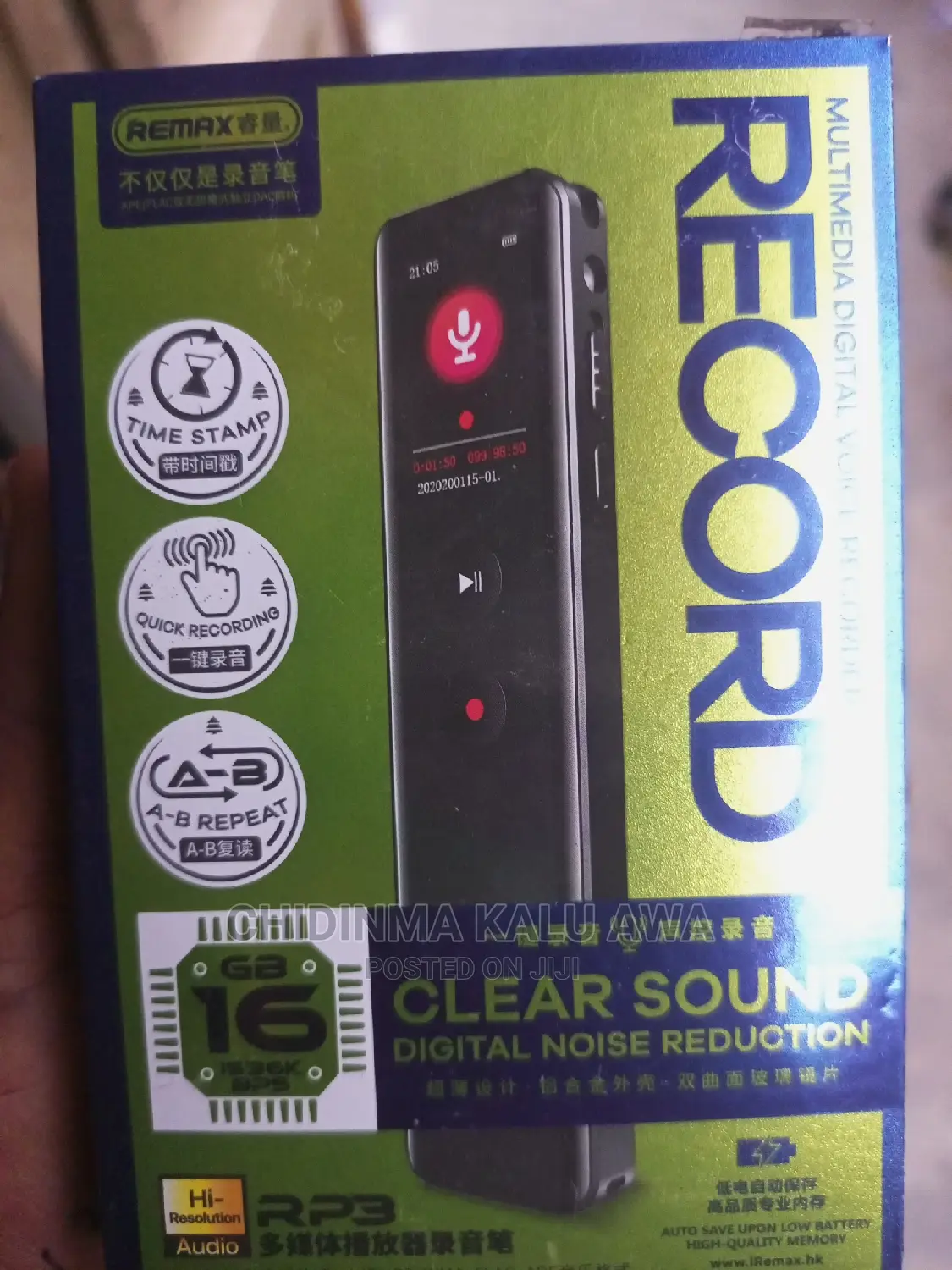 Remax Multimedia Digital Voice Recorder 16gbvoice Recorder