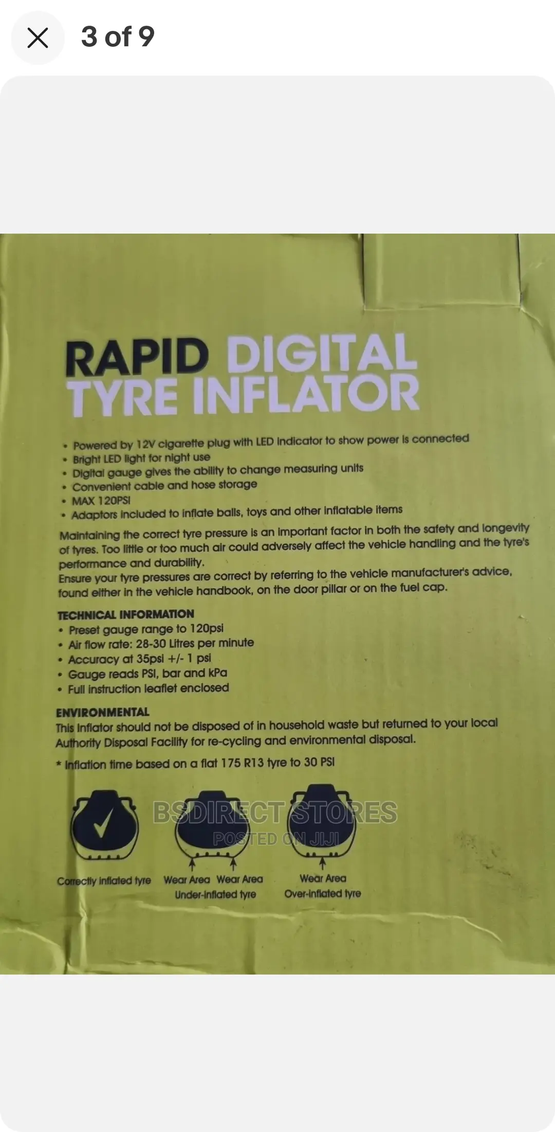 Halfords Digital Tyre Inflator Electric Air Compressor 3 Min