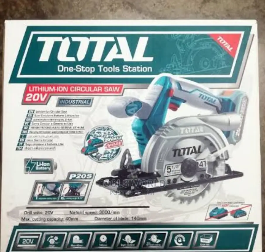TOTAL Li-Ion 20V Cordless Circular Saw - TSLI1651