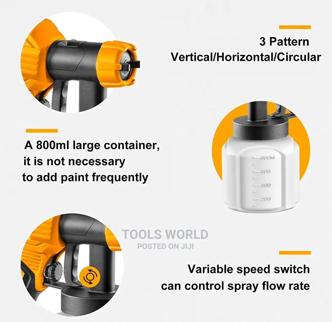 Ingco Spray Gun, 450w 800ml Electric Spray Gun