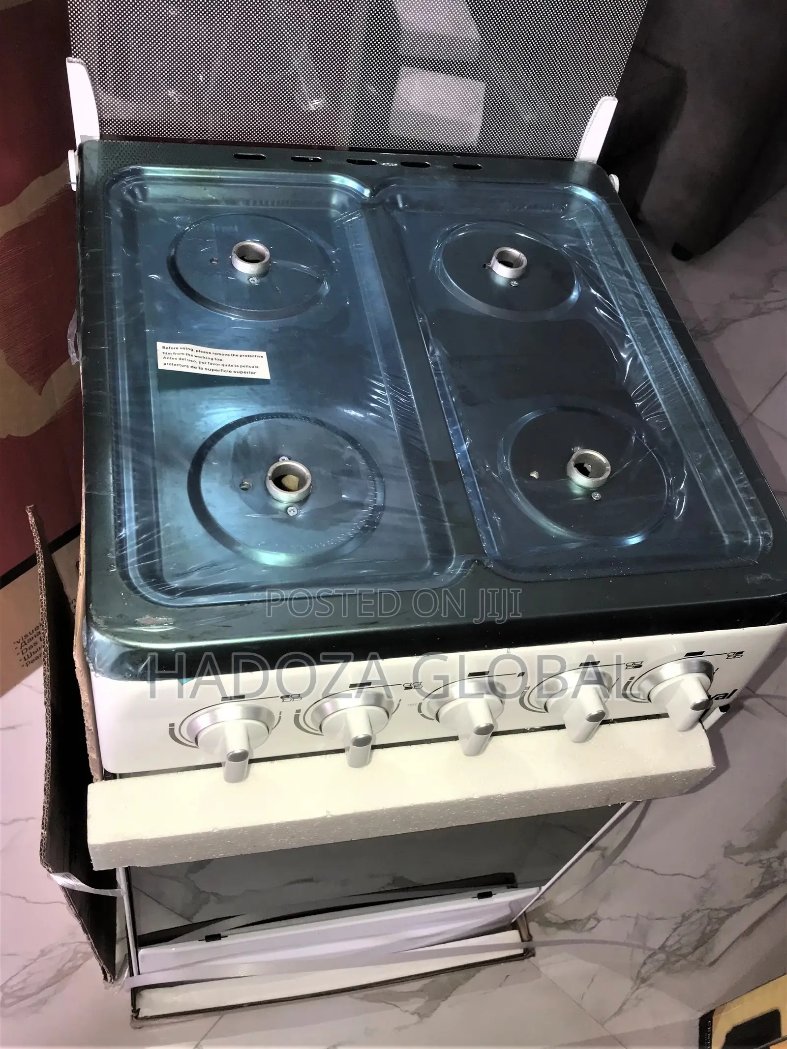 Royal Cooker 4 Burner Gas + Tray +Grill